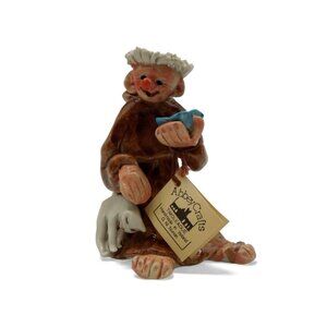 Abbey Crafts Timoleague Monk with Cat Figurine Ireland